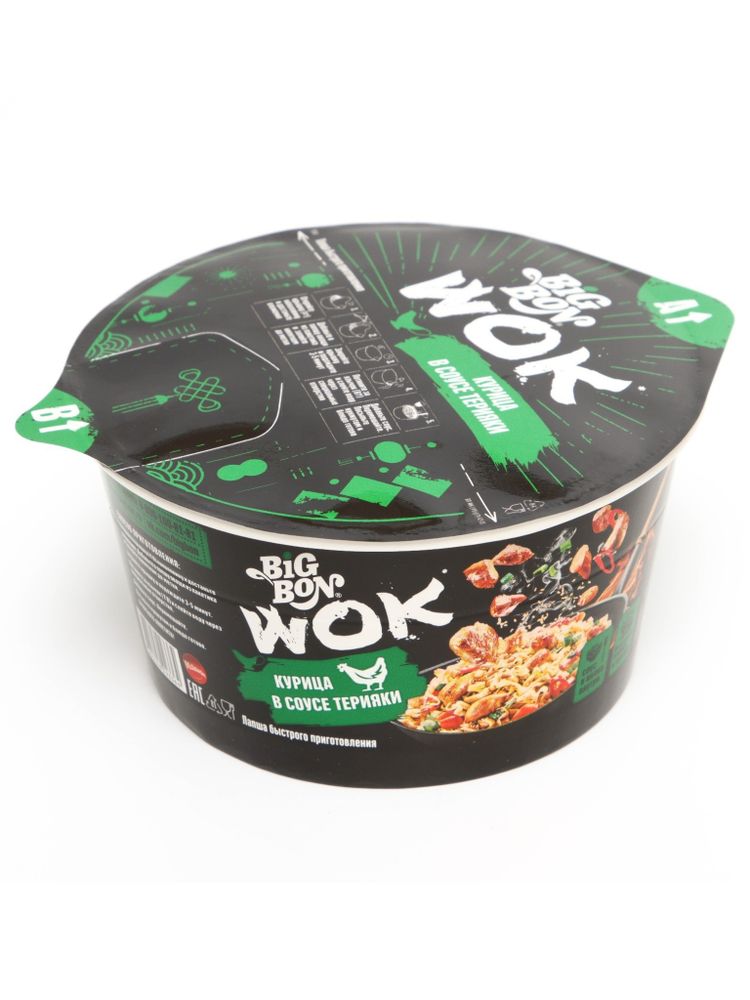 Лапша Big Bon WOK Курица терияки 85 г 3 шт