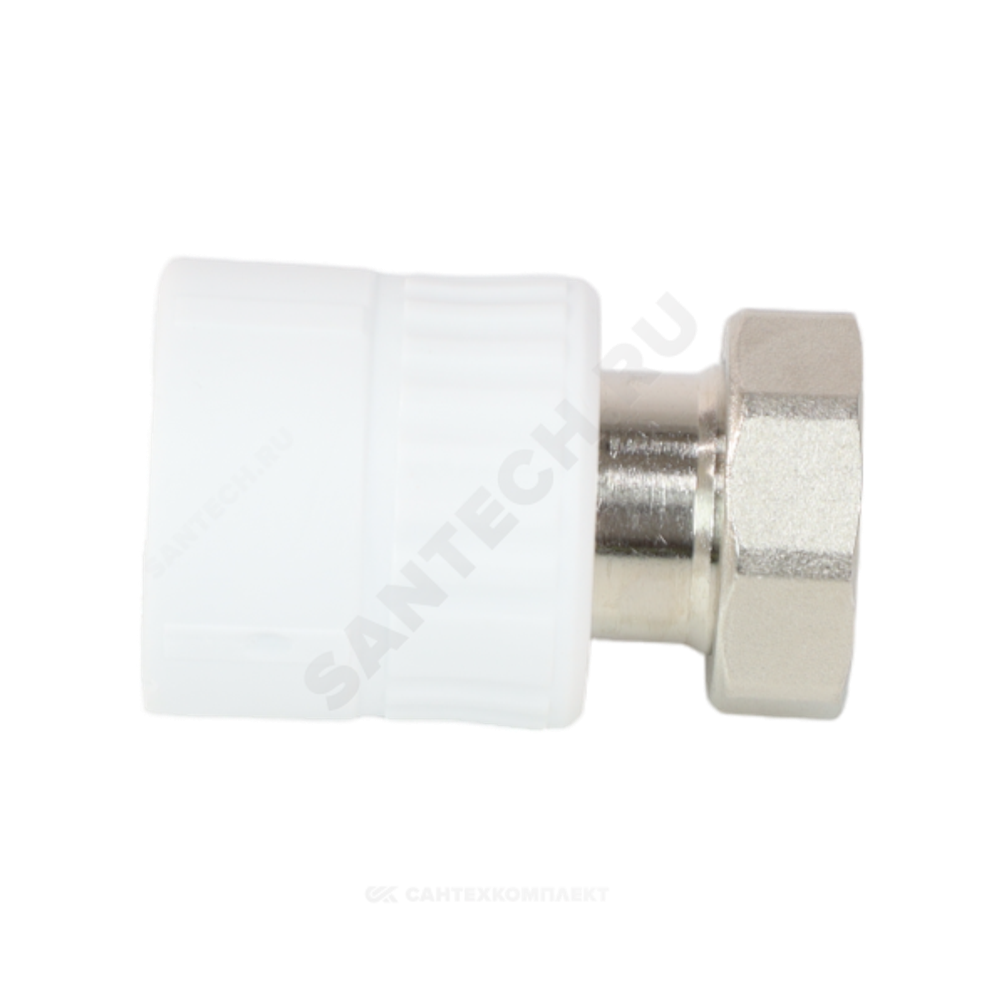 Муфта PP-R комбинированная белая Дн 25х3/4" с накидной гайкой VALFEX 10139025