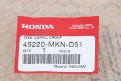 45220-MKN-D51. DISK COMP., L. FR. BRAKE. HONDA