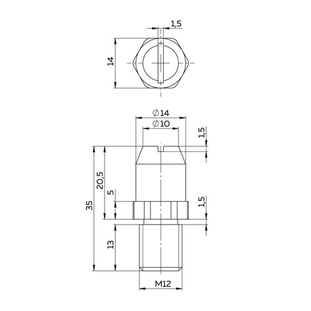 Противосъем FUARO SP M12x14/35 /65699/