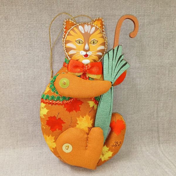 Ёлочная игрушка "Кот-Листопад"