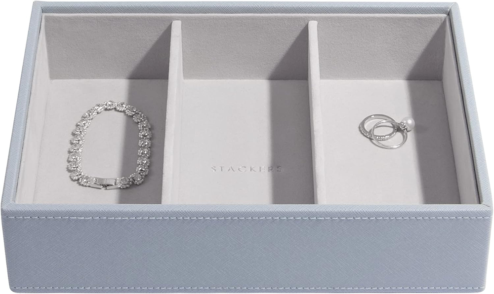 Органайзер для часов и аксессуаров Stackers Classic Watch Accessory Layer, 3 отделения - Mink (#stackers #bam #органайзердляочков #органайзер_для_очков / Искусственная кожа / White / белый / White / Китай / 6 / 300 / 300)