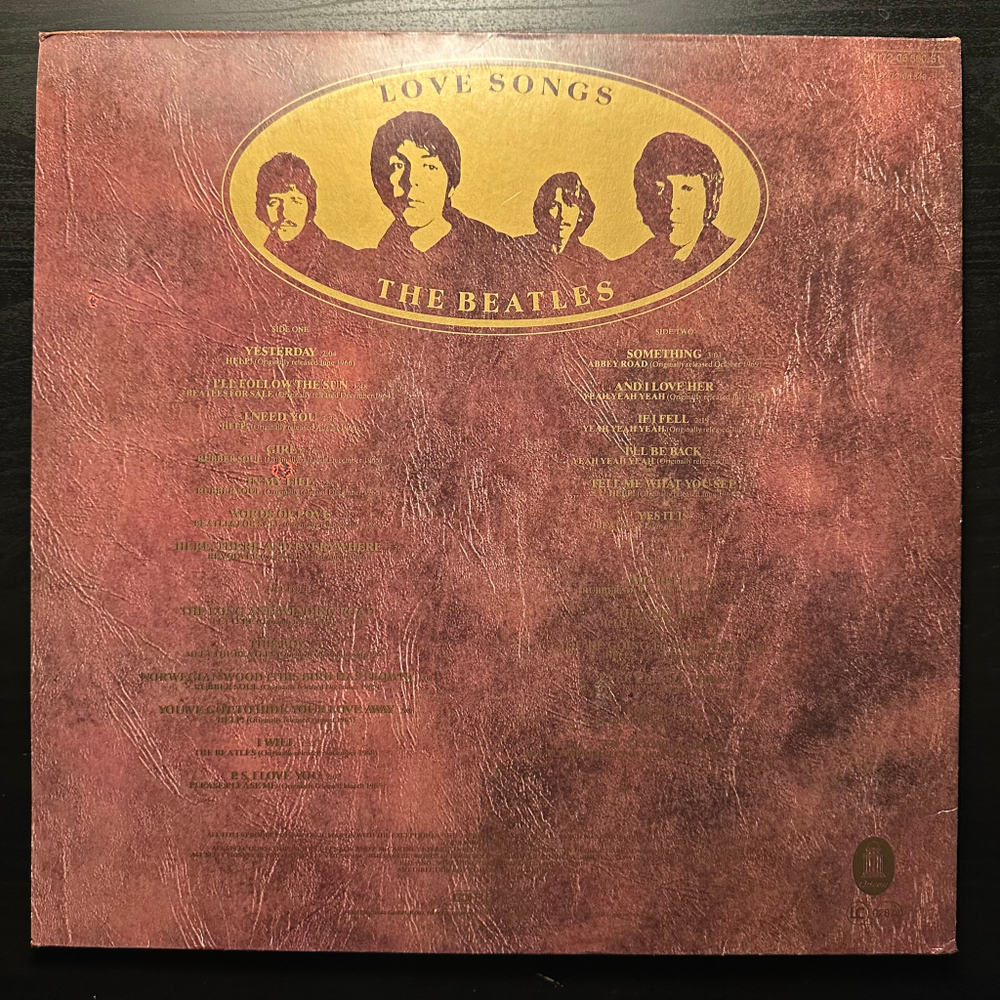 The Beatles - Love Songs 2LP (Германия 1977г.)