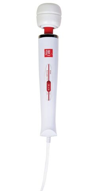 Белый проводной жезловый вибратор Magic Massager (Цвет: белый)
