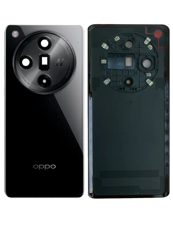 Задняя крышка для Oppo Find X7 черняя (Black) со стеклом камеры