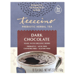Teeccino, Prebiotic Herbal Tea, органический темный шоколад, без кофеина, 10 чайных пакетиков, 60 г (2,12 унции)