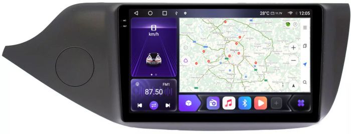 Магнитола для KIA Ceed 2 (JD) 2012-2018 (рамка матовая) - Kuberg OL-9781 QLed+2K, Android 12, Быстрая, CarPlay, 4G SIM-слот