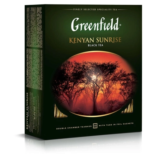 ГРИНФИЛД Кениан Санрайз (Greenfield - Kenyan Sunrise) черный, 100пак/1шт
