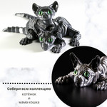 Подвижный котёнок Сфинкс, игрушка антистресс, серый