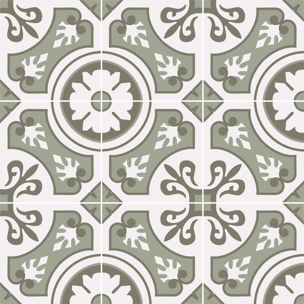 Smile Tile Эклектика Пальмира Зеленый 20x20