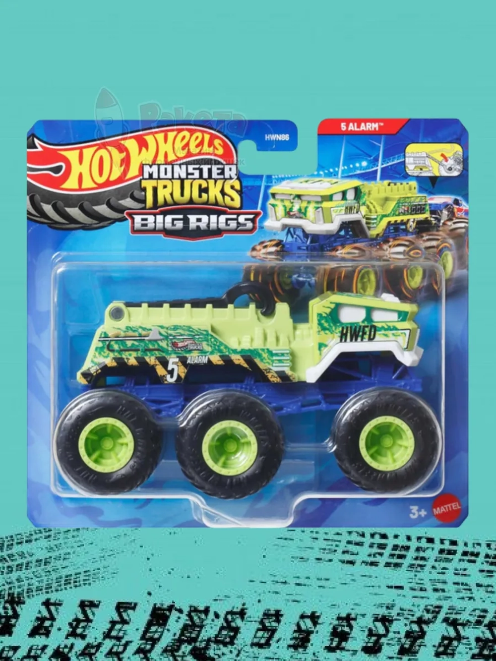 Машинка Monster Trucks Хот Вилс Big Rigs HWN86 JCH45