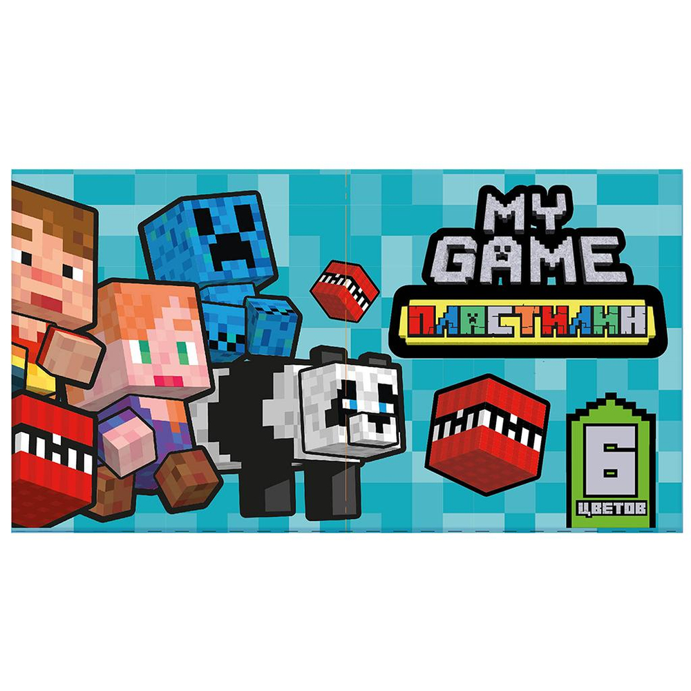 Пластилин 6цв. "My Game" 120 гр, стека пластиковая, в коробке 77376 (Центрум)