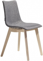 Стул с обивкой Scab Design Natural Zebra Pop, отбеленный бук, серый