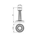 Упор дверной настенный DH033 CL/SILVER-925 Серебро 925