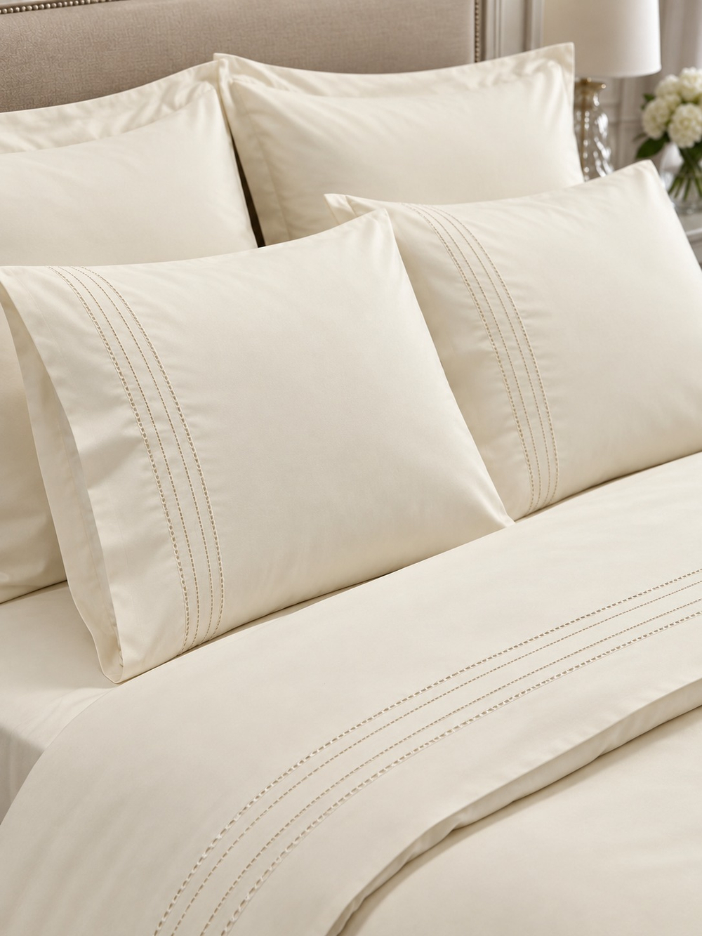Gelin Home КПБ 6 пр. MIRA кремовый цвет пододеяльник 200*220, простынь 240*260, наволочки 50*70 2шт, декоративные наволочки 50*70 2шт GLNN532 — фото 2