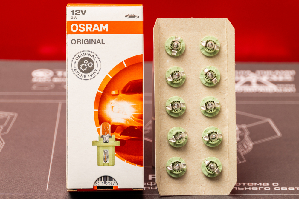 Osram 2W 12V Панель приборов - бледно-зеленый (Закругленный цоколь) (1шт.)