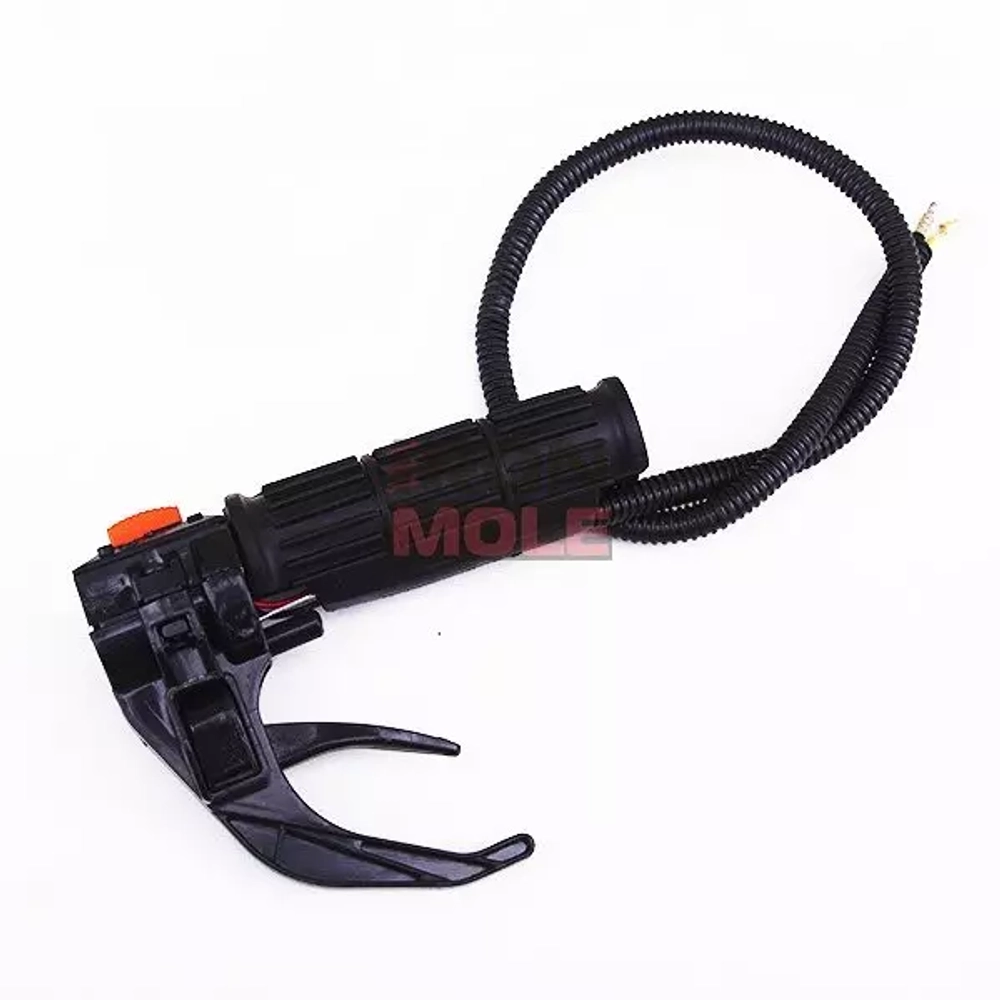 Рукоятка газа с кнопкой, проводами, тросиком для мотобуров Iron Mole E53