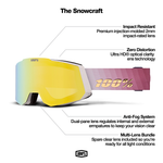 Горнолыжная маска 100% Snowcraft / White / Hiper Red Mirror Lens