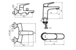 Набор смесителей для ванны и умывальника Bravat Eler, хром (F191238CP-SET)