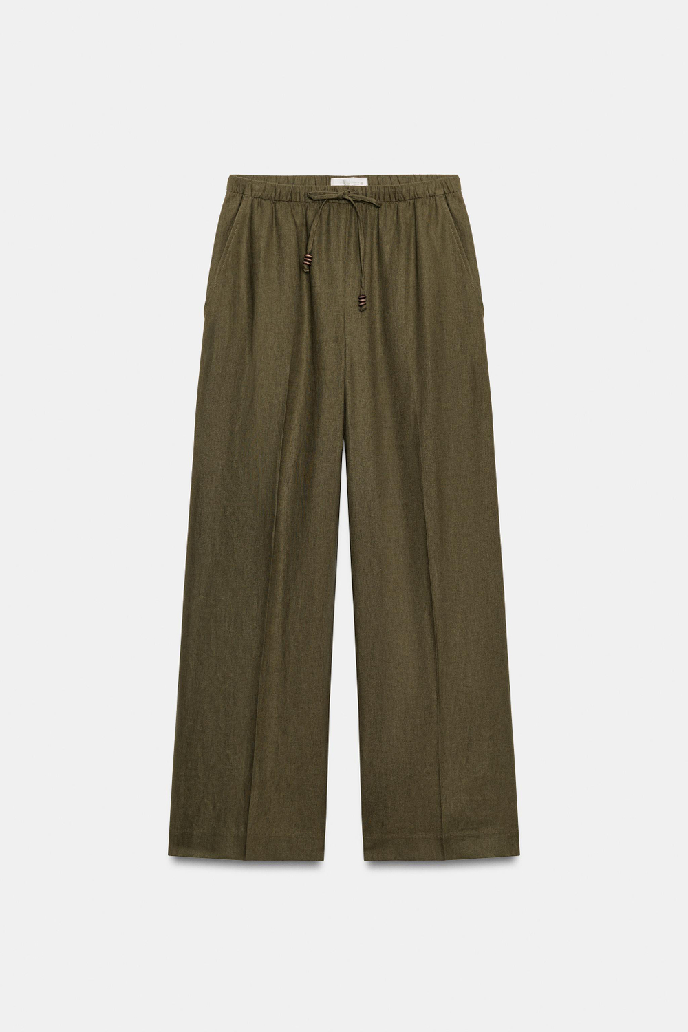 БРЮКИ ПРЯМОГО КРОЯ ИЗ СМЕСОВОГО ЛЬНА — ZARA