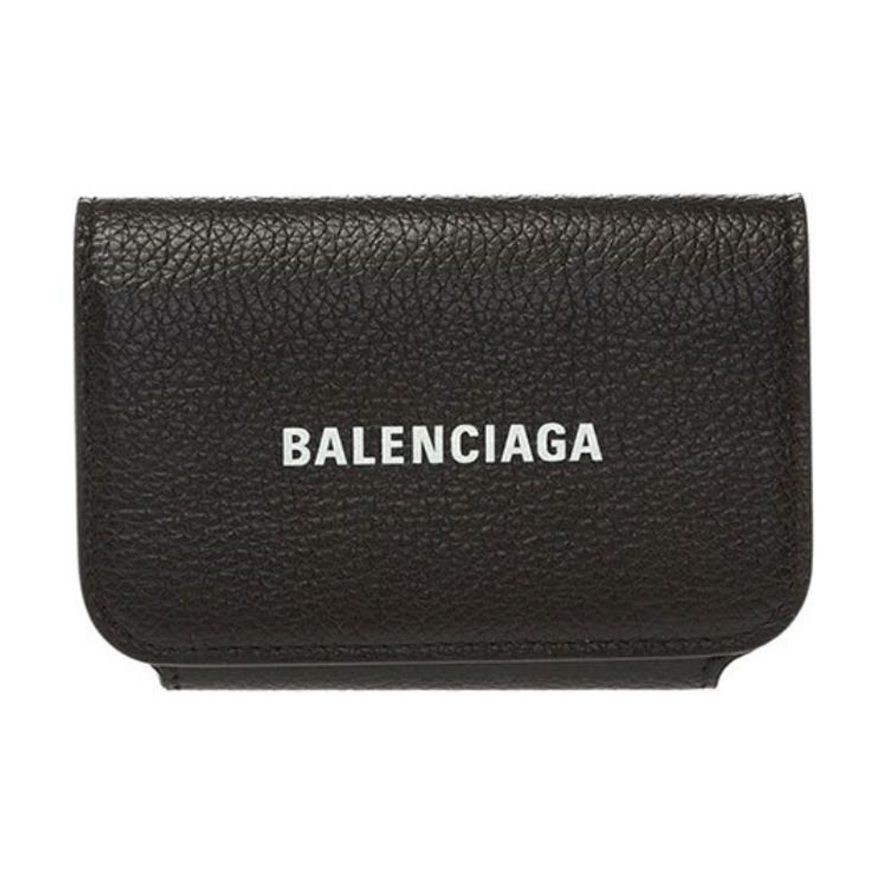 Balenciaga Cow Leather Card Holder Regular Women"s Black