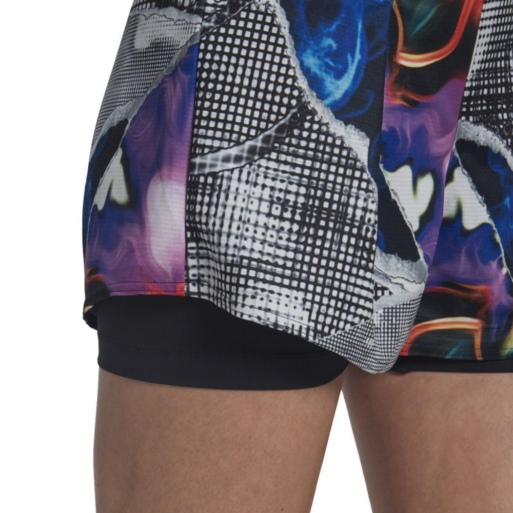 Женские Шорты теннисные Adidas Tennis US Series Ergo Printed Shorts - black