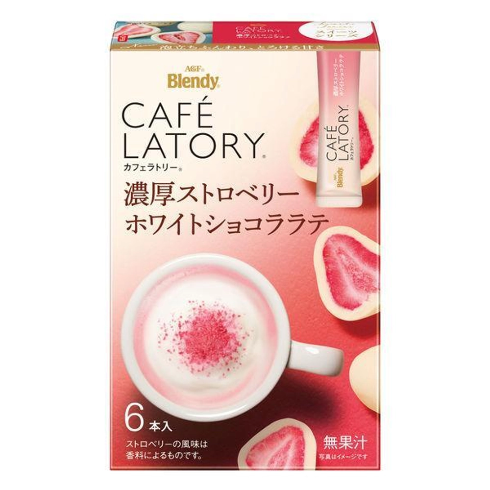 Растворимый Латте с клубникой и белым шоколадом Blendy Stick Café Latory