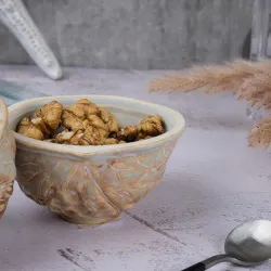 Салатник 160 мл 9,8*9,3 см h11/5,2 см для закусок с крышкой Walnut Pearl Frutti di Mare P.L. [1]