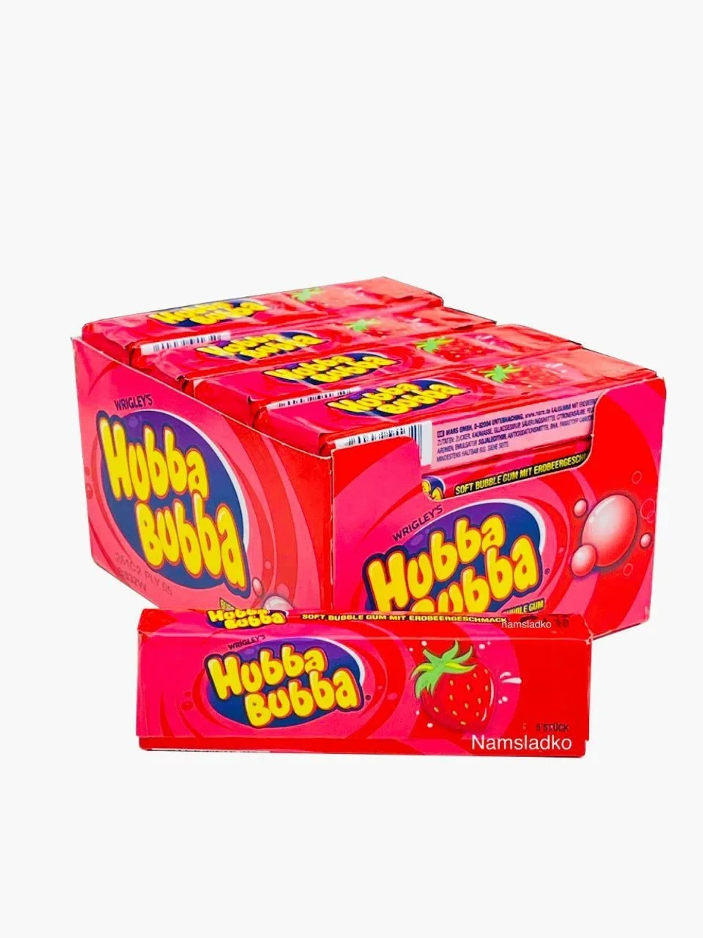 Hubba Bubba Strawberry (Хубба-Бубба жев. резинка Клубника) 35гр (20шт)  Германия