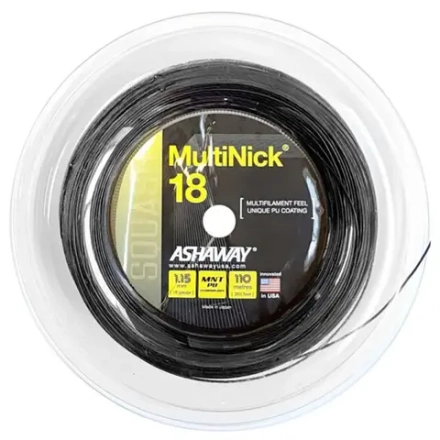 Струны для сквоша Ashaway MultiNick 18 (110 m) - black