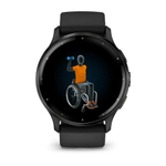Часы Garmin Venu 3 с серым безелем, черный ремешок, 010-02784-01