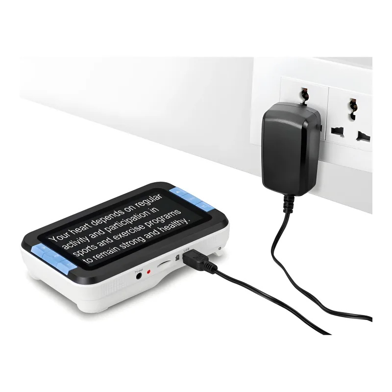 Лупа цифровая Levenhuk DTX 43 - подключение адаптера питания через USB-кабель