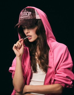 BERSHKA X JUICY COUTURE КЕПКА С НАДПИСЬЮ, КОРИЧНЕВЫЙ