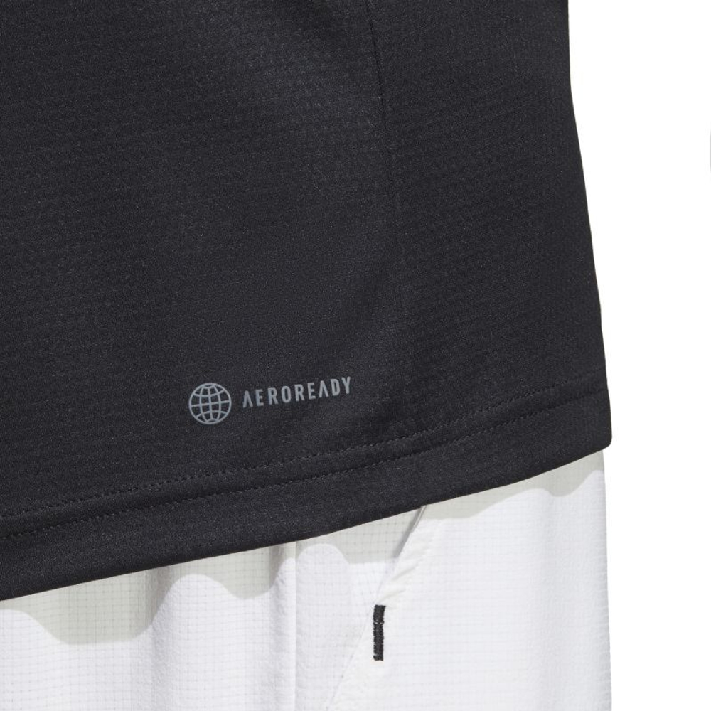 Мужская теннисная футболка Adidas Melbourne Ergo Tennis Heat Rdy Raglan Tee - black