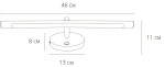 Подсветка для картин Arte Lamp RONNIE A8025AP-1CC, 1хLED