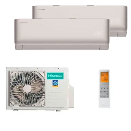 Мульти сплит-система Hisense на 2 комнаты (25+25 кв.м.) VIBE PRO CHAMPAGNE