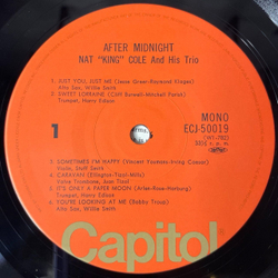 Винтажная виниловая пластинка LP Nat King Cole And His Trio After Midnight (Japan 1977) (Obi)
