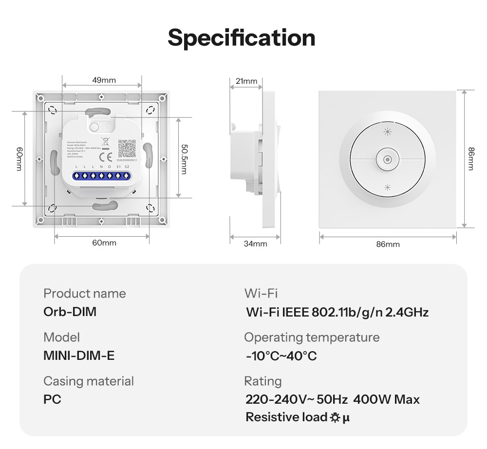 Диммер WiFi SONOFF MINI-DIM-E