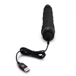 Черный вибратор-реалистик 7 Realistic Vibrator - 20 см. (Цвет: черный)