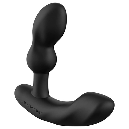 Черный вибромассажер простаты 12,4см с управлением через приложение Lovense Edge 2 Smart Prostate Massager Black