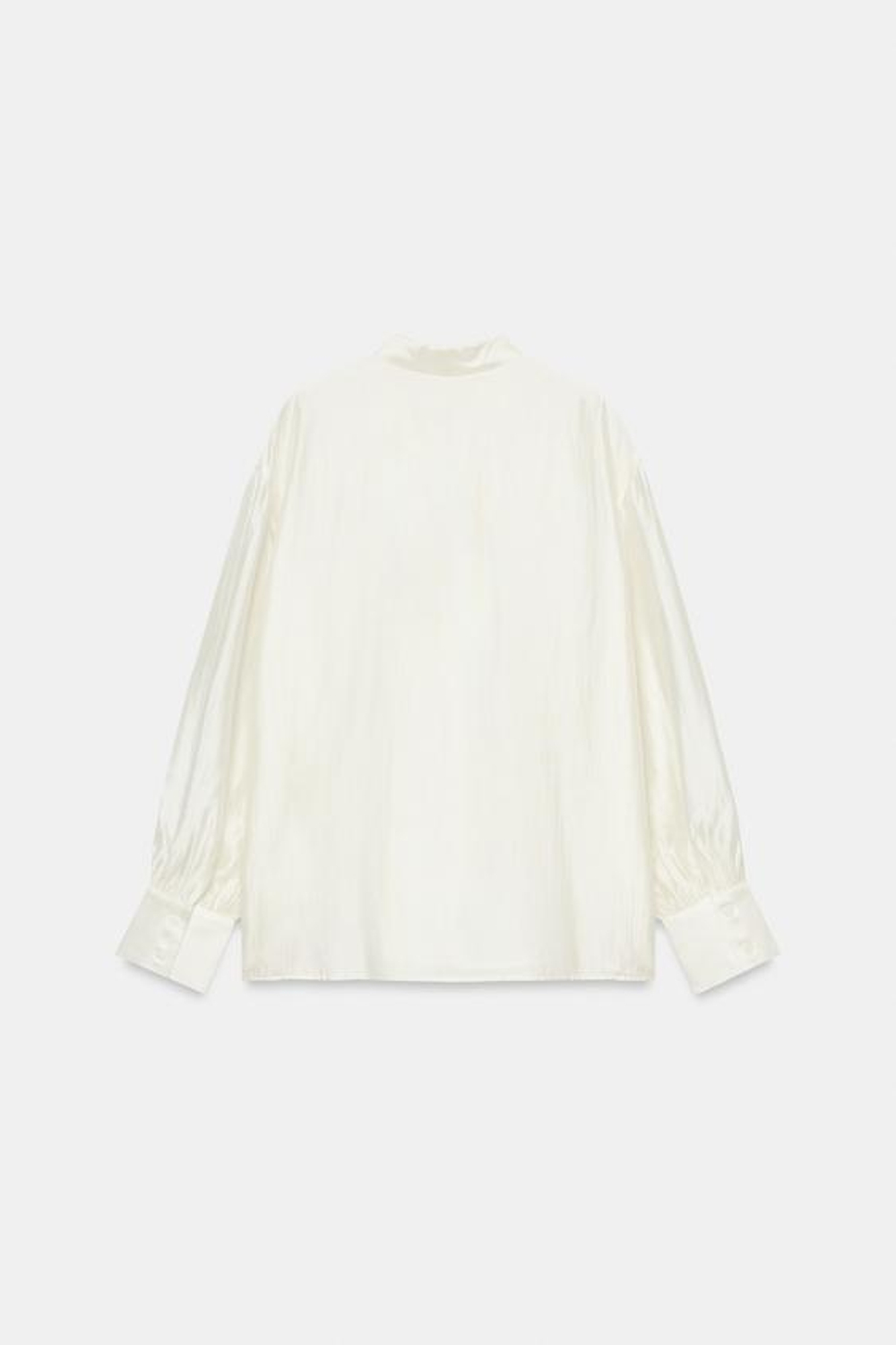 Рубашка из атласа с завязками ZW COLLECTION - ZARA