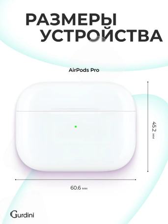 Чехол для Airpods Pro Gurdini прорезиненный soft touch c карабином Мятный тиффани
