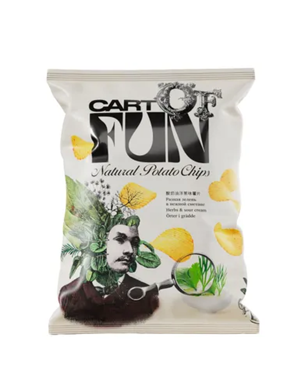 Чипсы Caft of Fun зелень в сметане 140гр 16шт