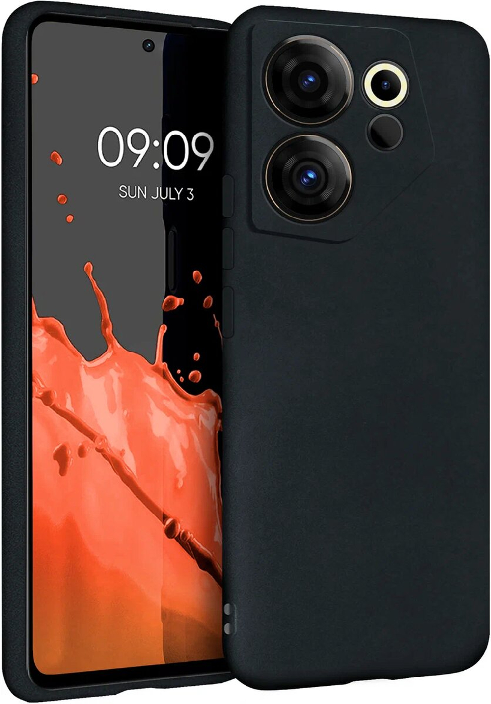 Мягкий Soft Touch чехол из силикона для TECNO CAMON 20 PREMIER с бархатной подкладкой