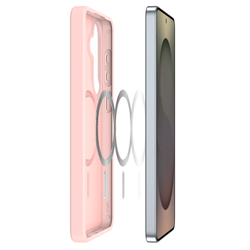 Чехол светло-розового цвета с MagSafe для Samsung Galaxy S26, серия Yind Series от Dux Ducis