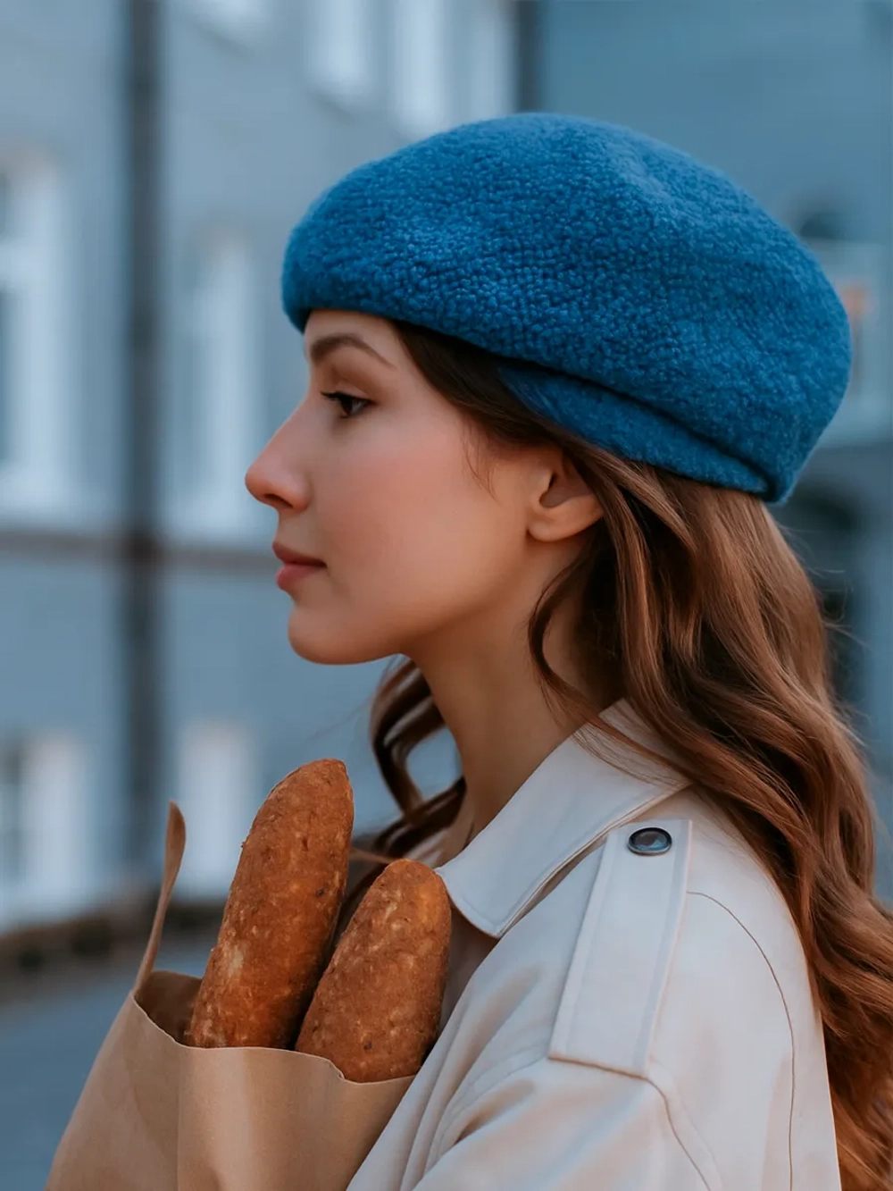 Берет из букле