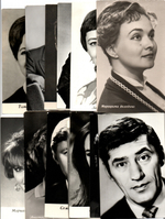 №84 Открытки Артисты и актёры СССР 1960–1970-е г. 25 штук. Чёрно-белые, чистые, без повторов
