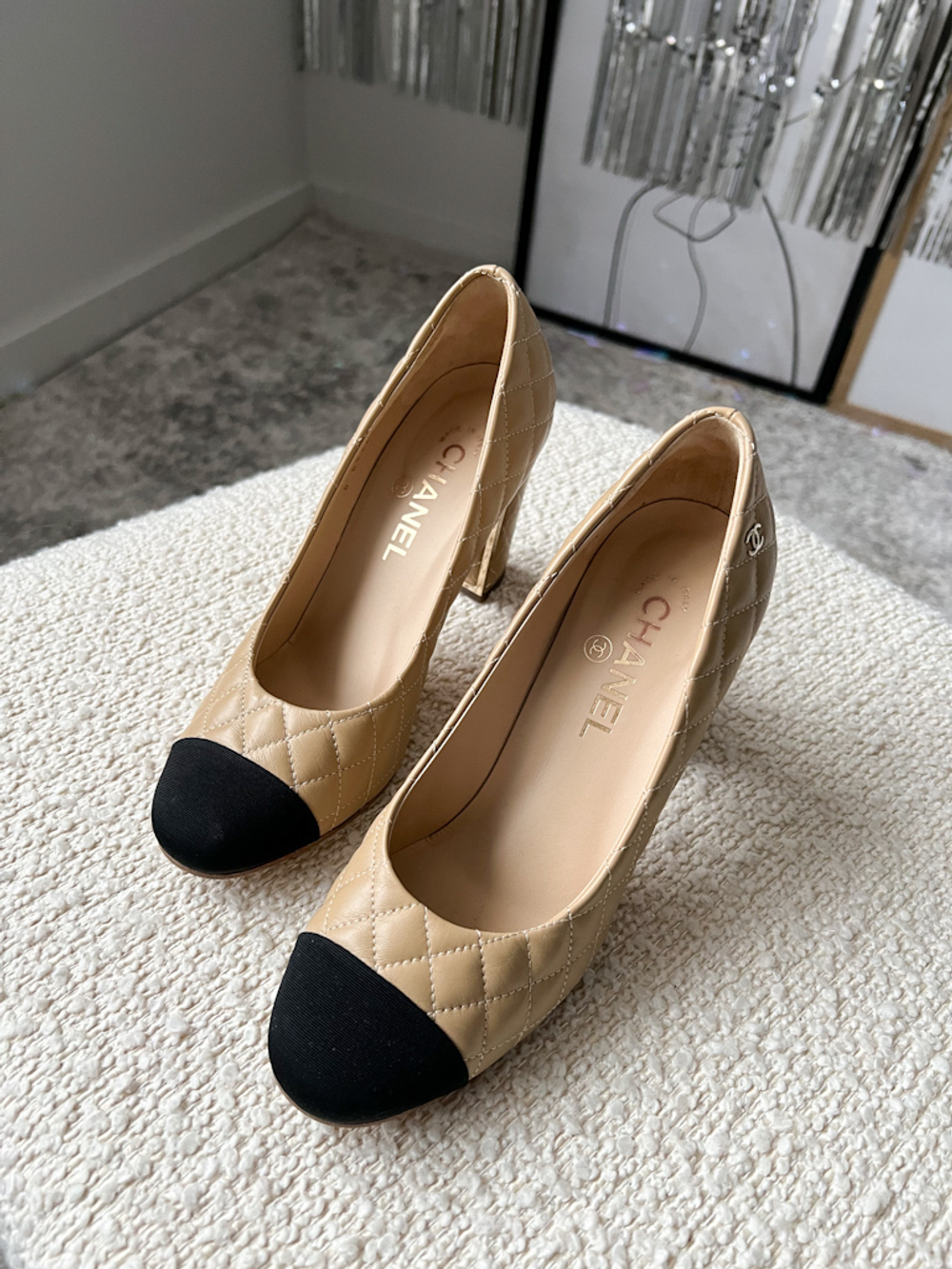 Кожаные туфли Chanel, 37,5