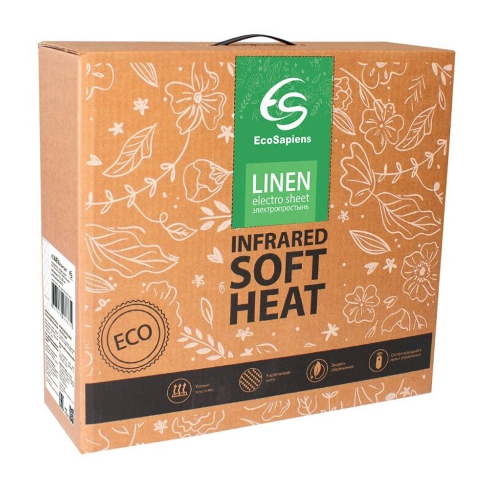 ЭЛЕКТРОПРОСТЫНЬ ECOSAPIENS LINEN ЗИГЗАГ 150Х90 СМ