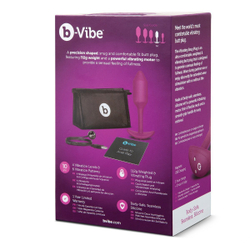 Пробка для ношения с вибрацией розовая B-Vibe Vibrating Snug Plug 2